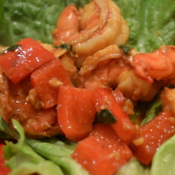 Marinaded Shrimp and Red Peppers
