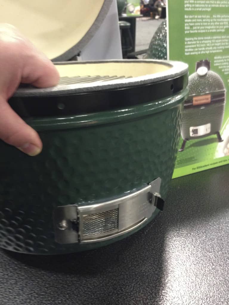 Big Green Egg has announced today the release of the newest offering to it's quiver of cookers.  It is called the Mini-Max and it was unveiled today at the Hearth, Patio, and Barbecue Expo in Salt Lake City, UT.  