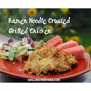 Crispy Crunchy Ramen Noodle Crusted Grilled Chicken