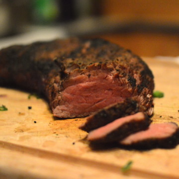 Finished photo of Tri-Tip On The Big Green Egg Done Caveman Style