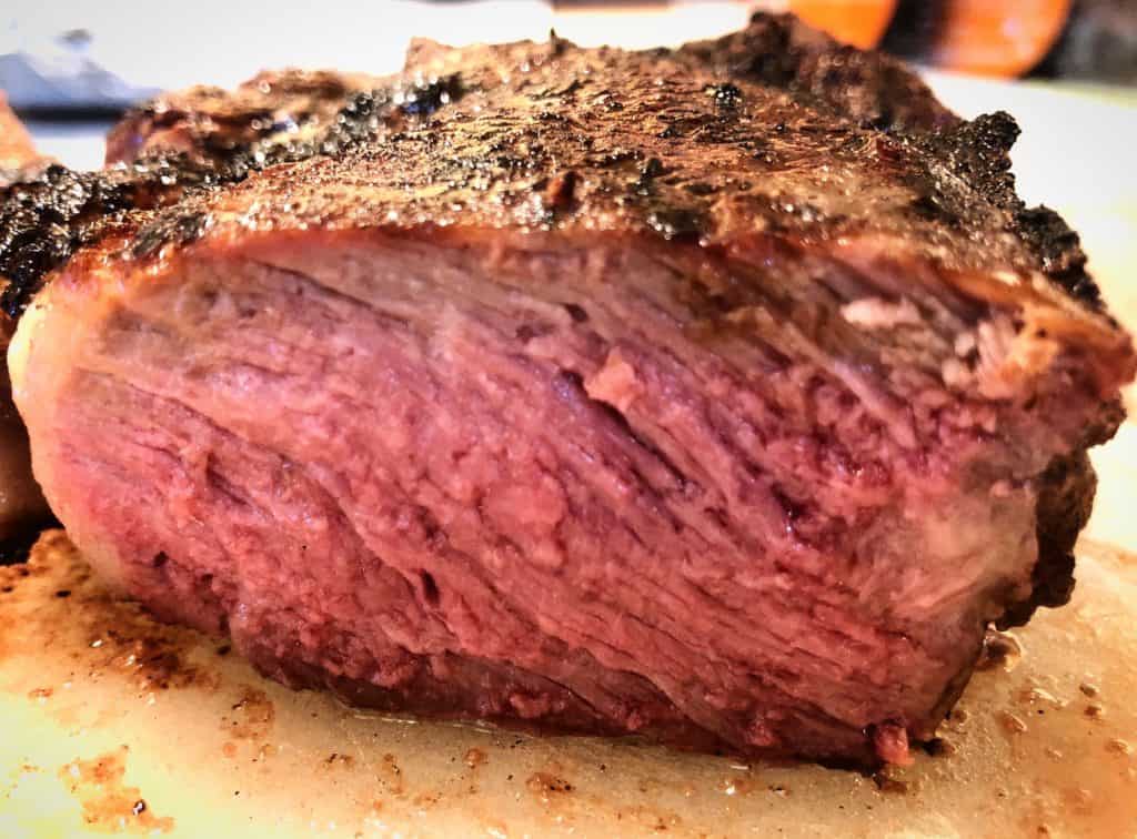 grass-fed beef cooked medium