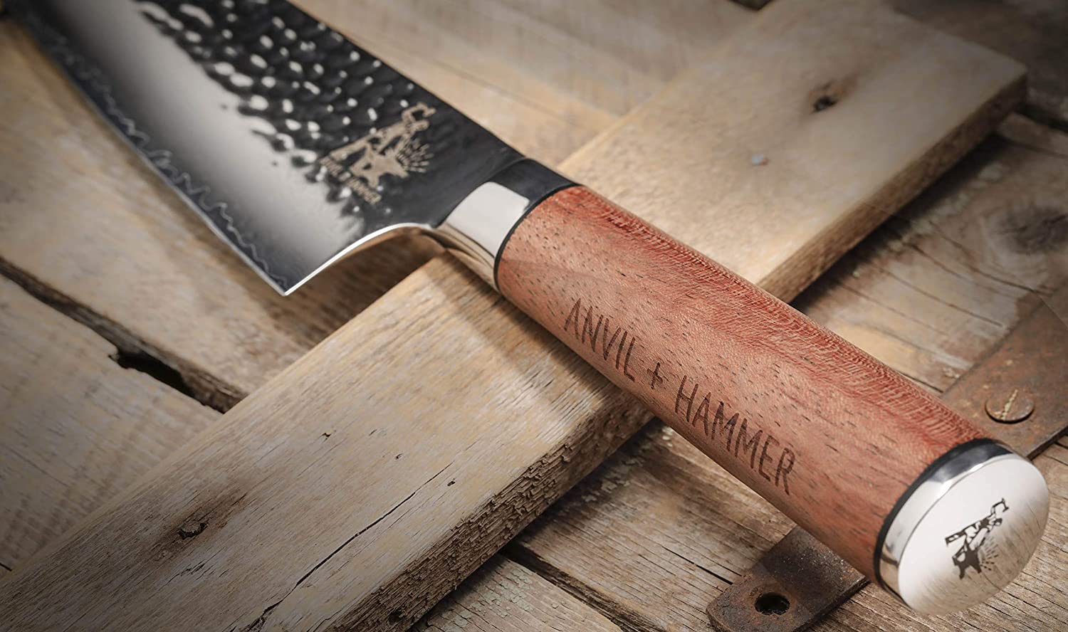 Anvil and Hammer Chef Knife the grilling foodie will love