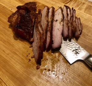 Sliced pork brisket