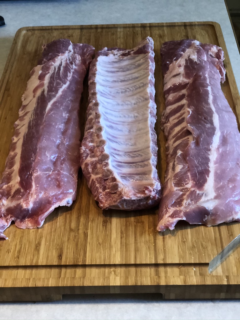 3-2-1 ribs with membrane removed