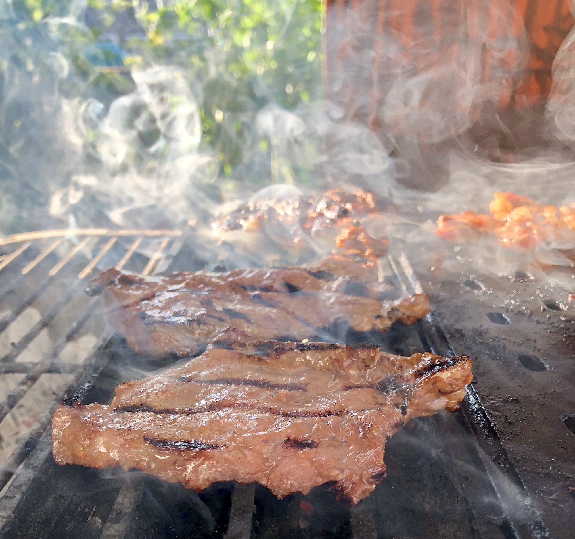 Korean Bulgogi Beef on grill