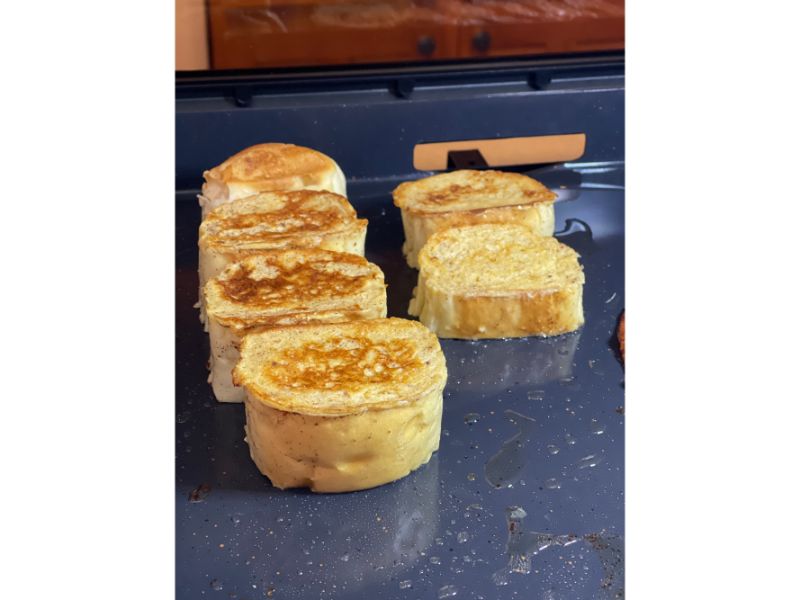 french toast on griddle