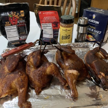 Pit Barrel Cooker Recipe:  Smoked Chicken Halves