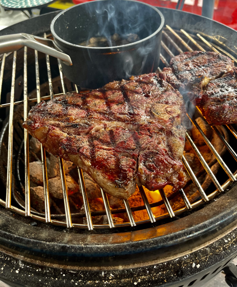 Steak and pan on Burch Barrel