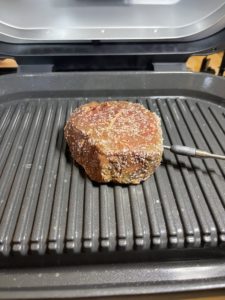 steak on indoor grill