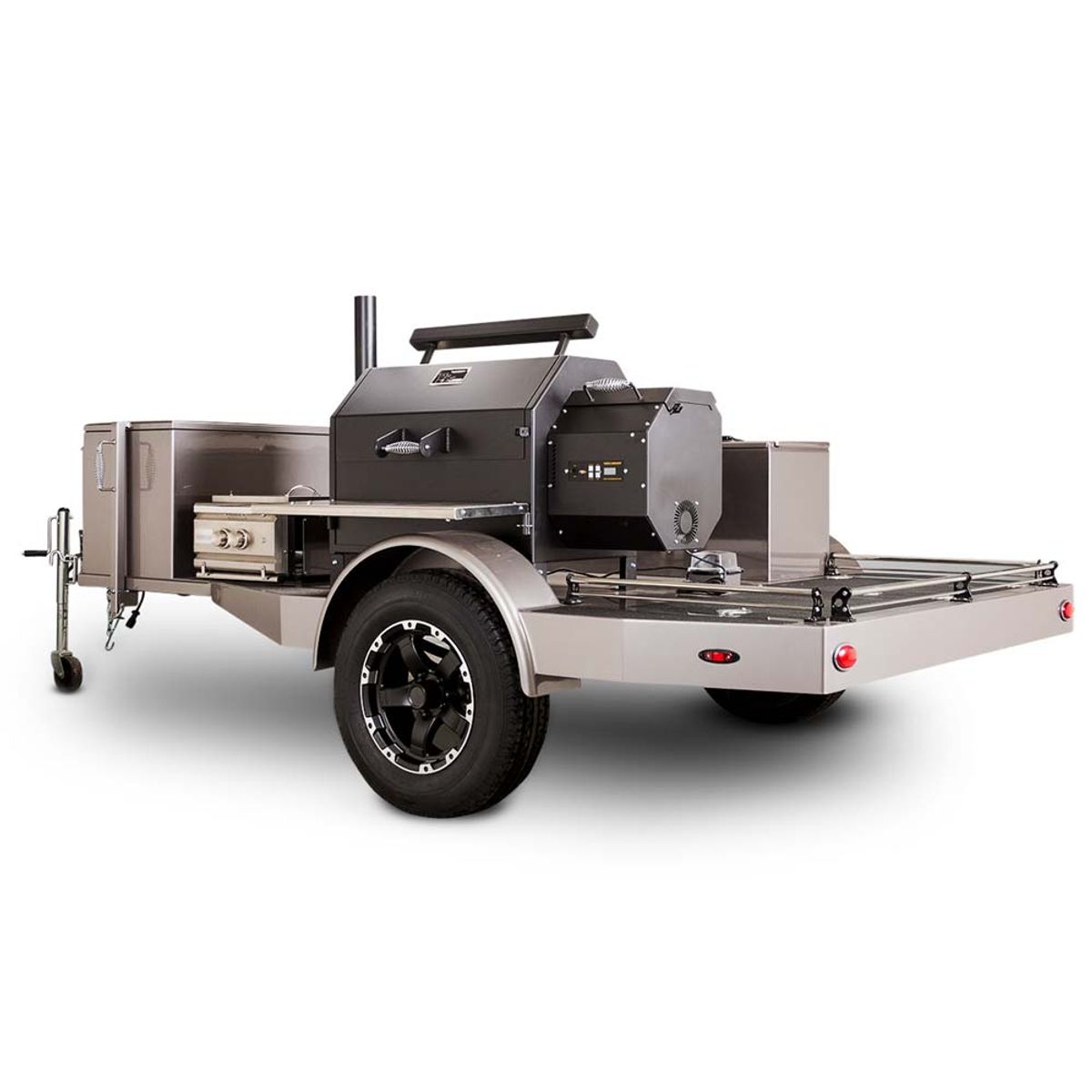 Yoder 640 grill on trailer