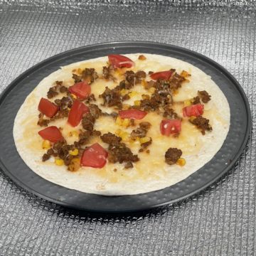PIzza cooked in a solar oven