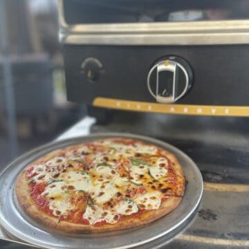 Cheese pizza with Halo pizza oven