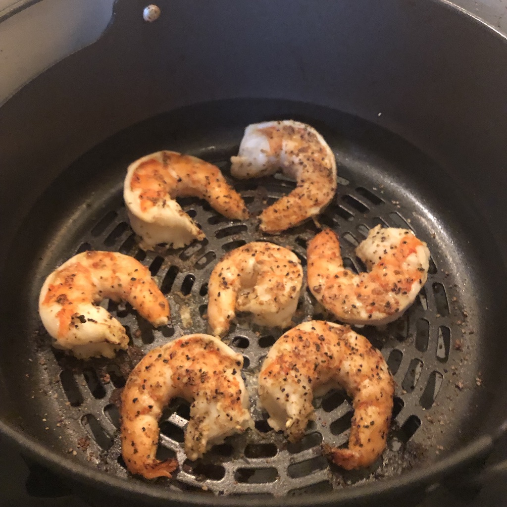 Ninja Foodi Shrimp in crisp basket